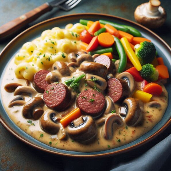 Vegetarisk Korv Stroganoff Recept